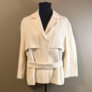 Narciso Rodriguez Cream Trench Coat